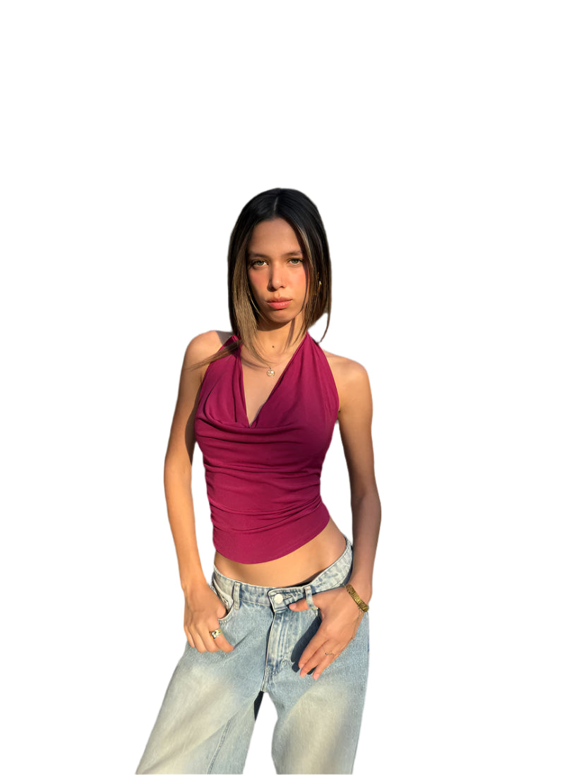Black Halter top