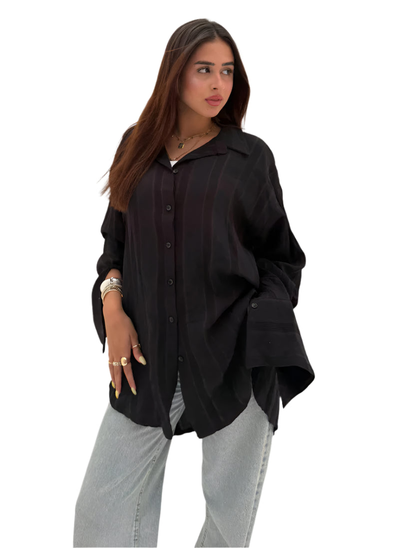Wide Striped Long Shirt