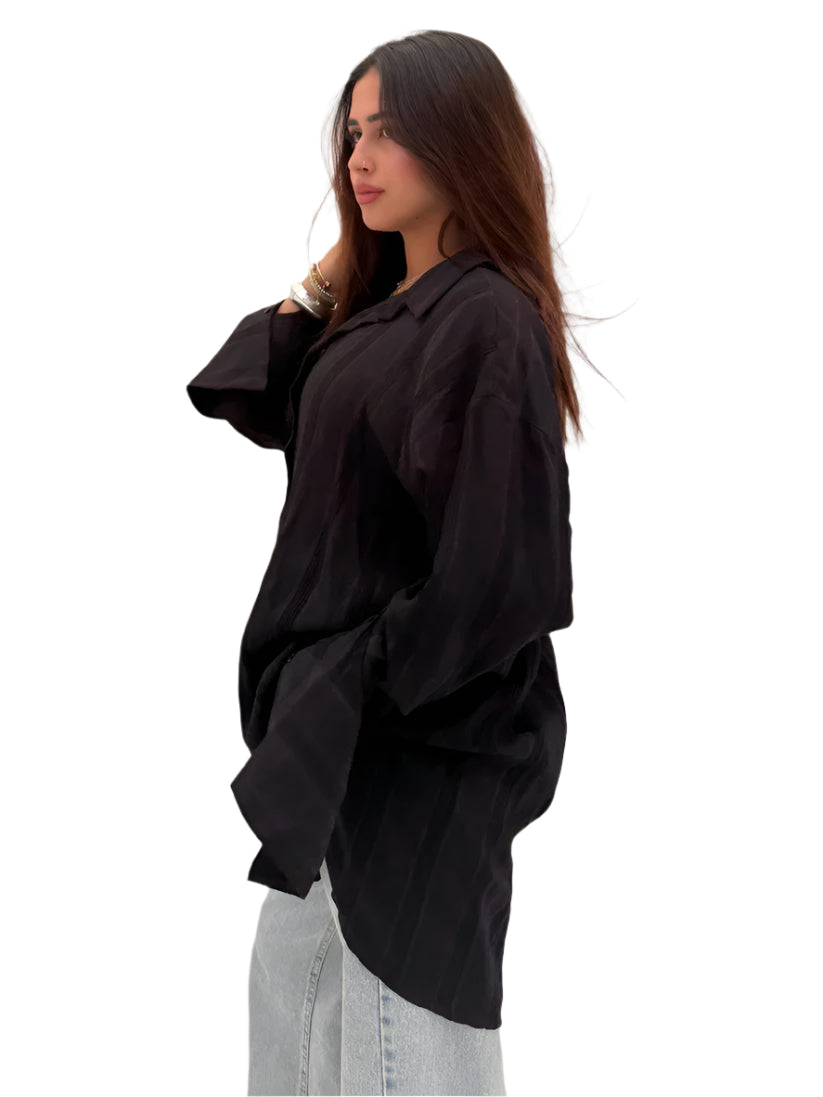 Wide Striped Long Shirt