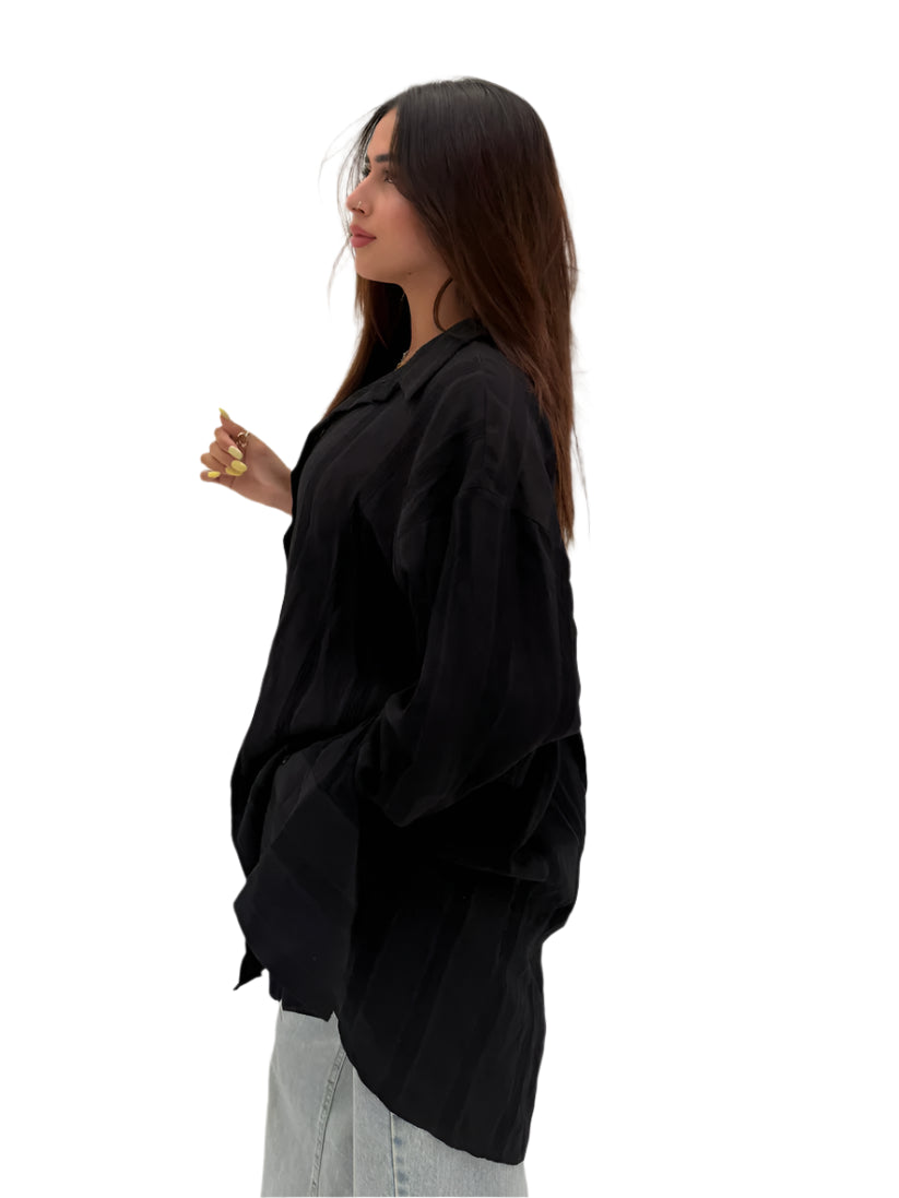 Wide Striped Long Shirt