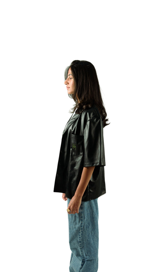MV EBONY LEATHER SHIRT