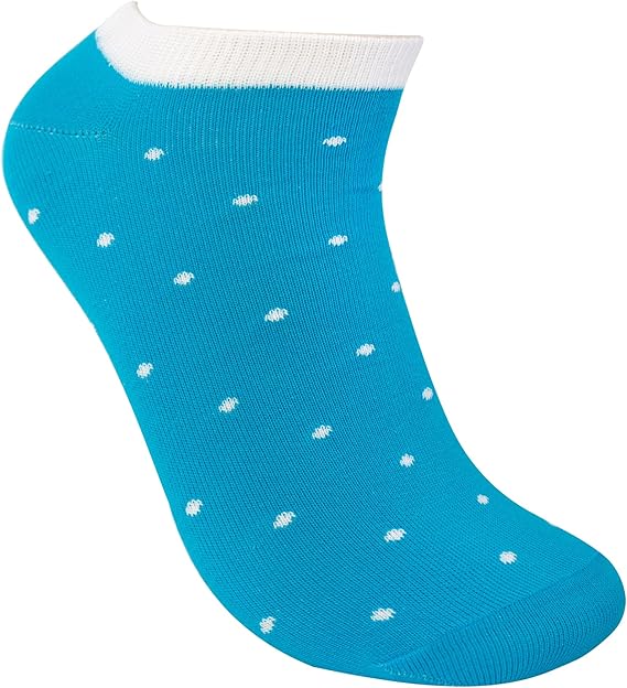 Womens Pack of 3 Lycra Ankle Casual Dots Socks