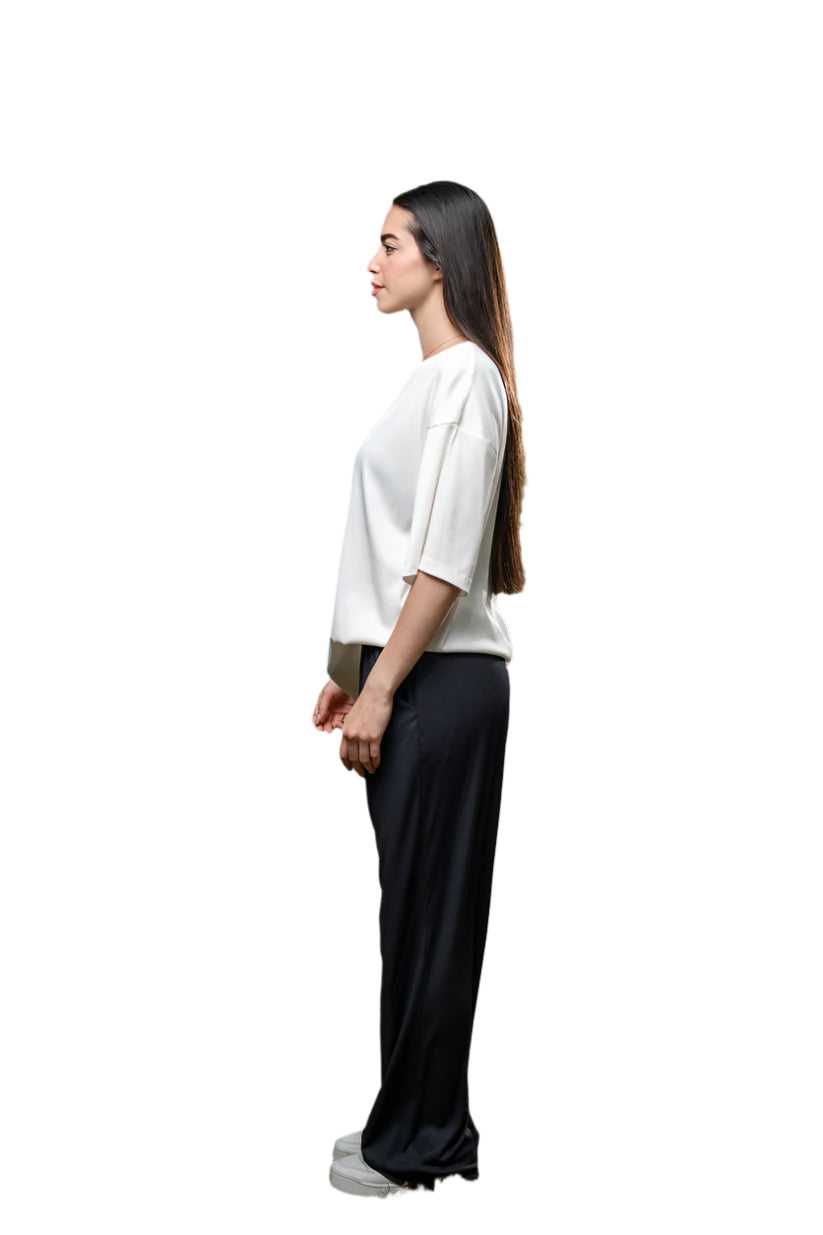 Oversized Pleated T-Shirt