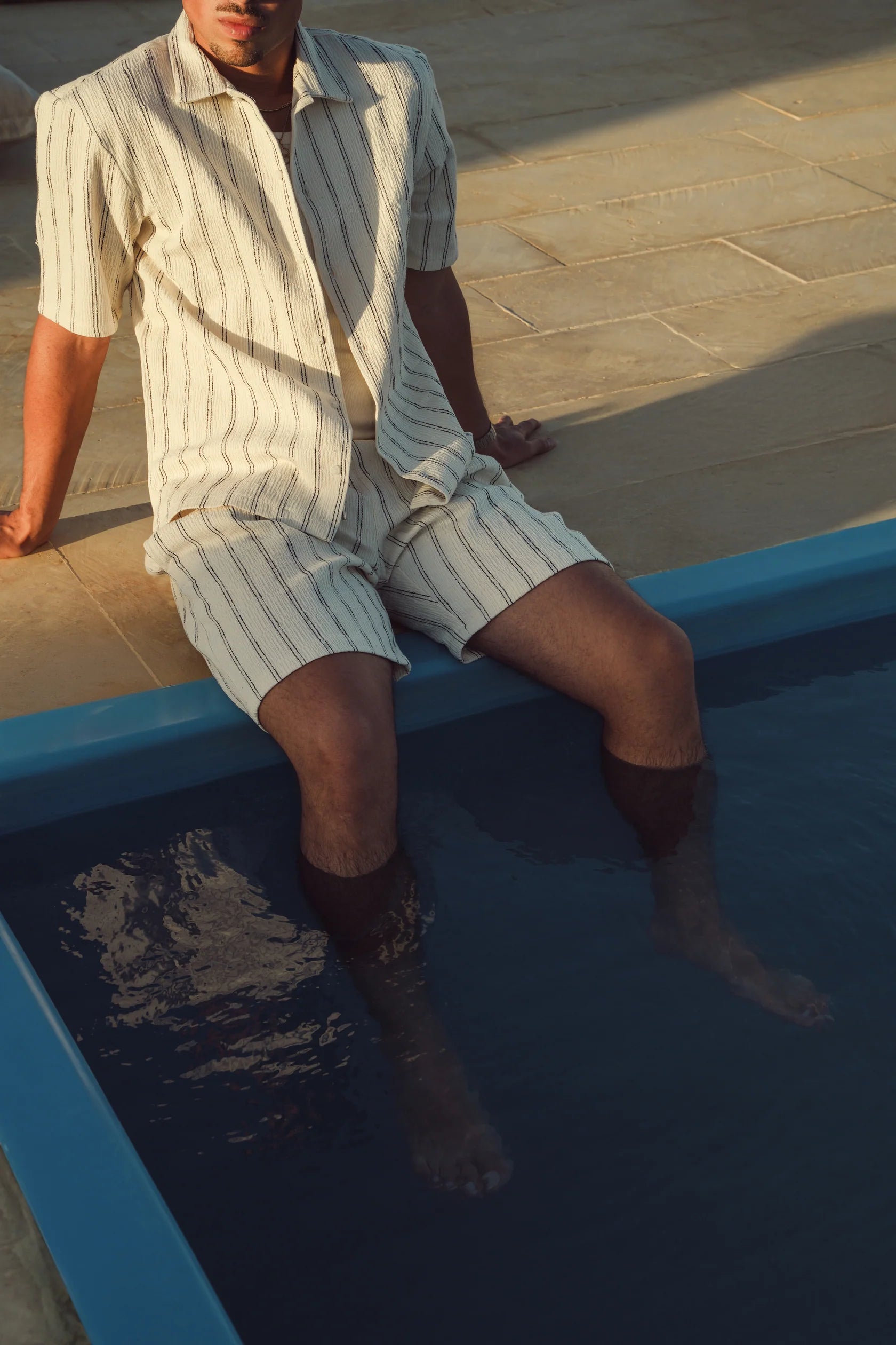THE RIVIERA STRIPED SHORTS