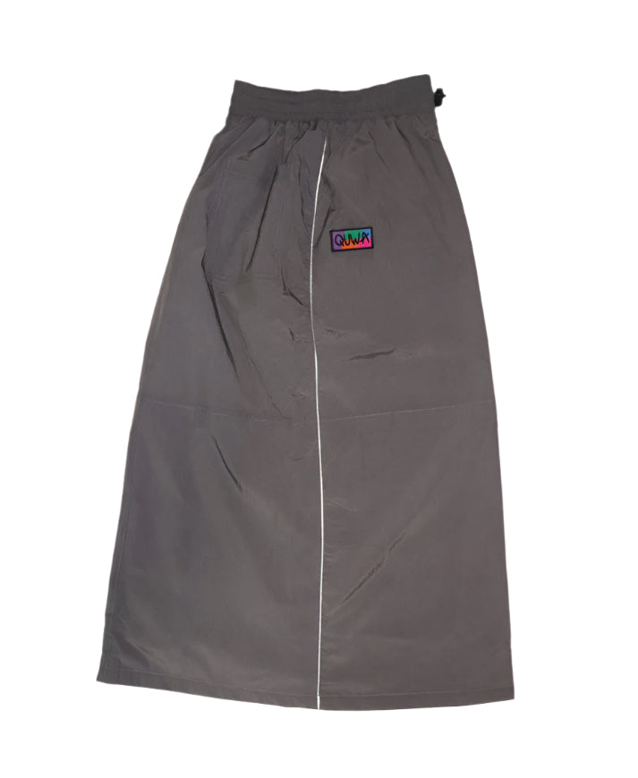 CRISP GREY NYLON SKIRT