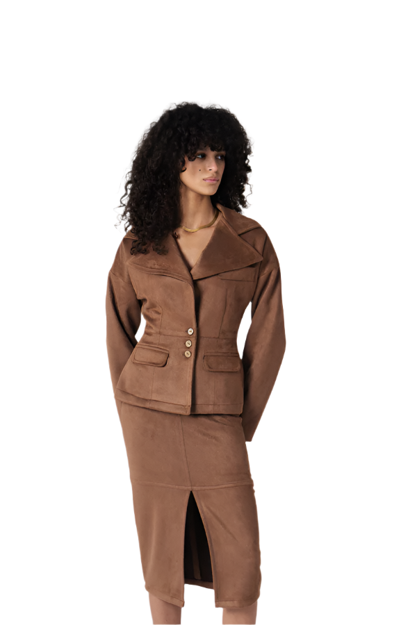 Sculpted Suede Jacket