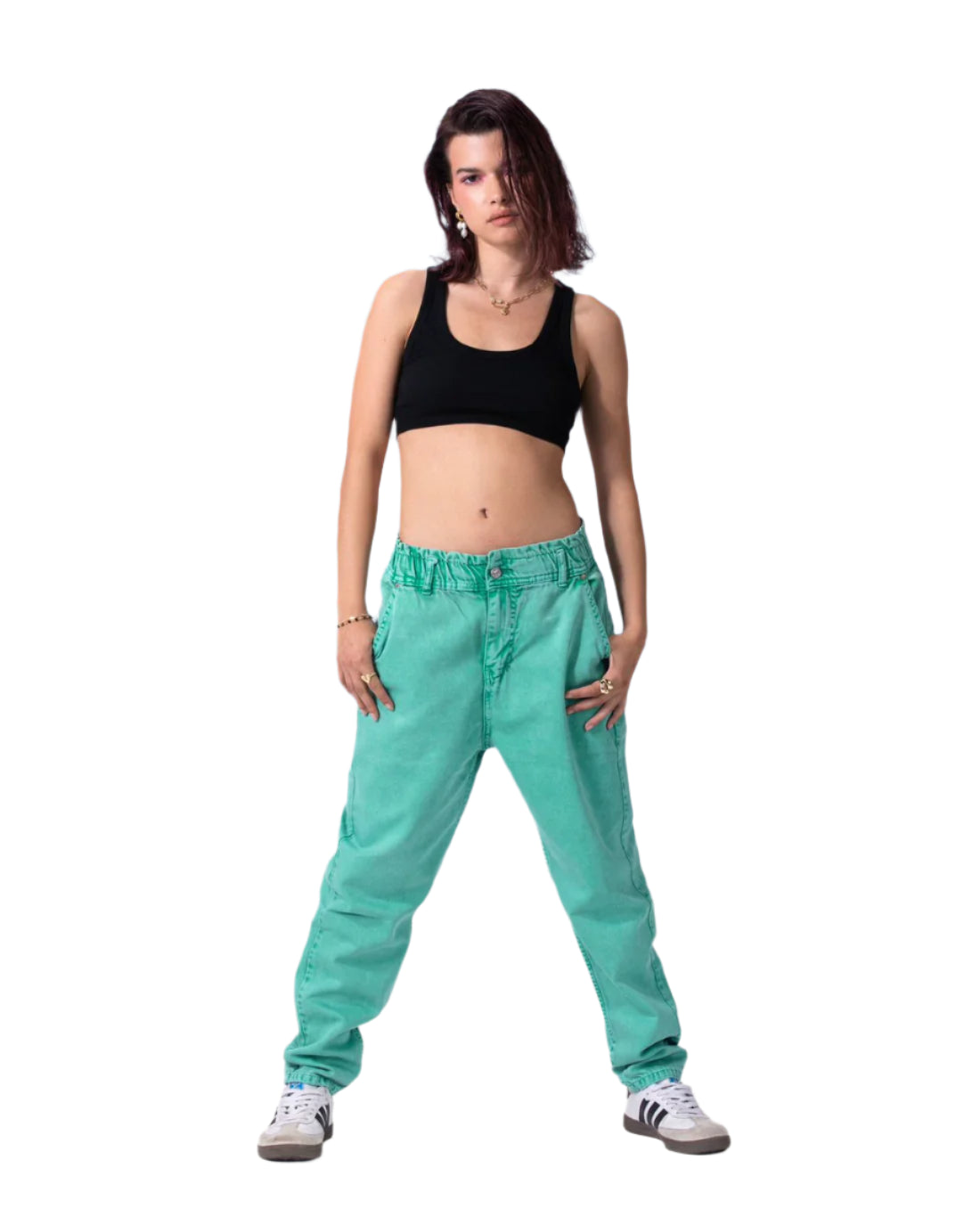 OVER DYE GREEN JEANZ-2003