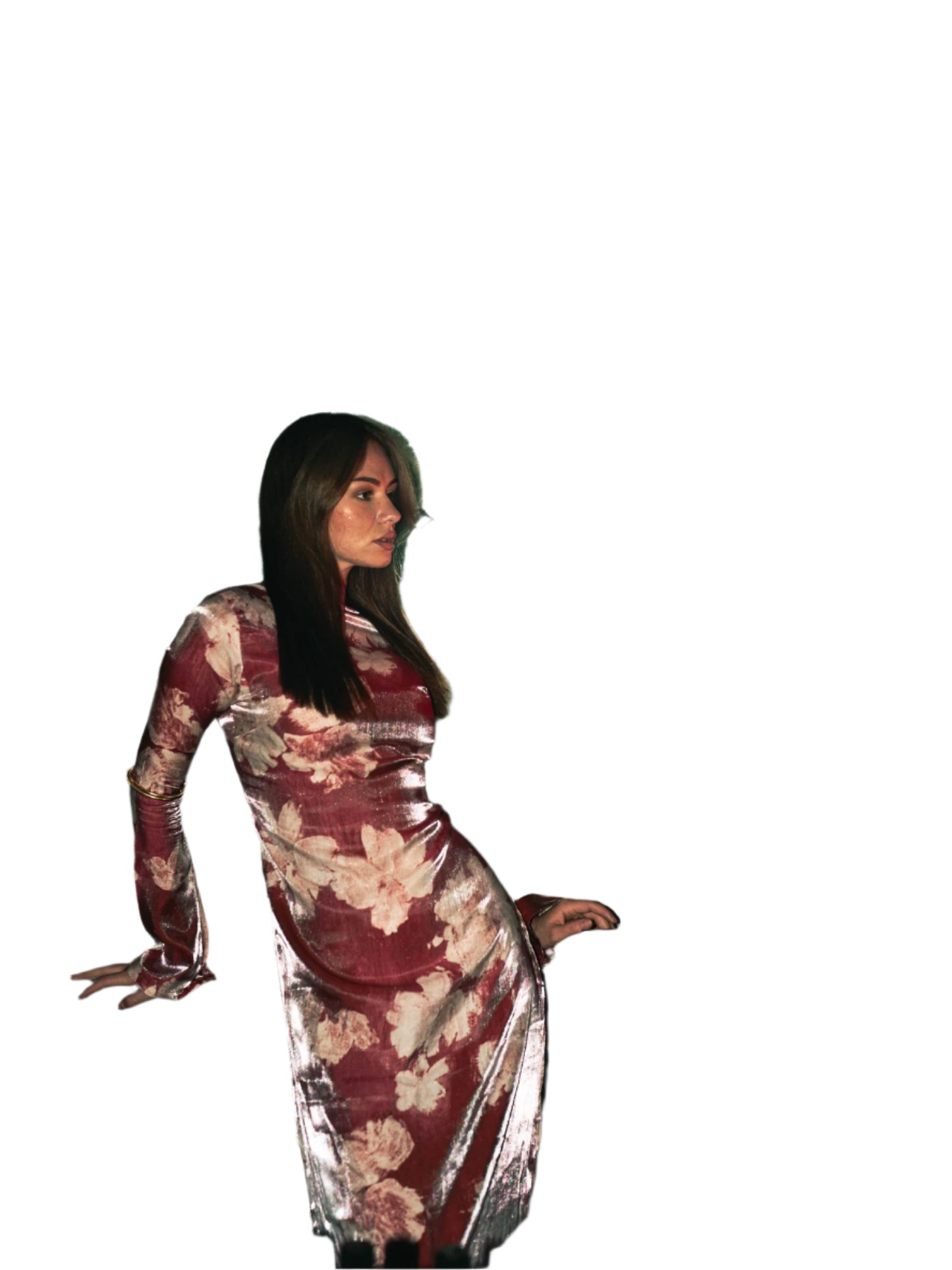 Fleur rouge dress