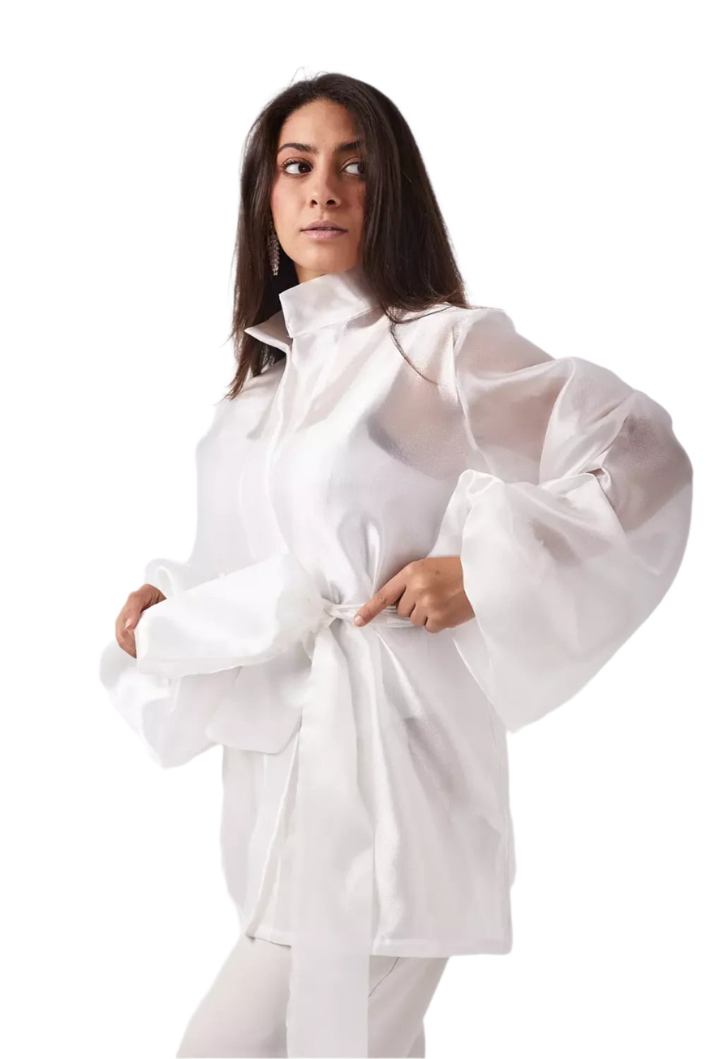 White organza blouse
