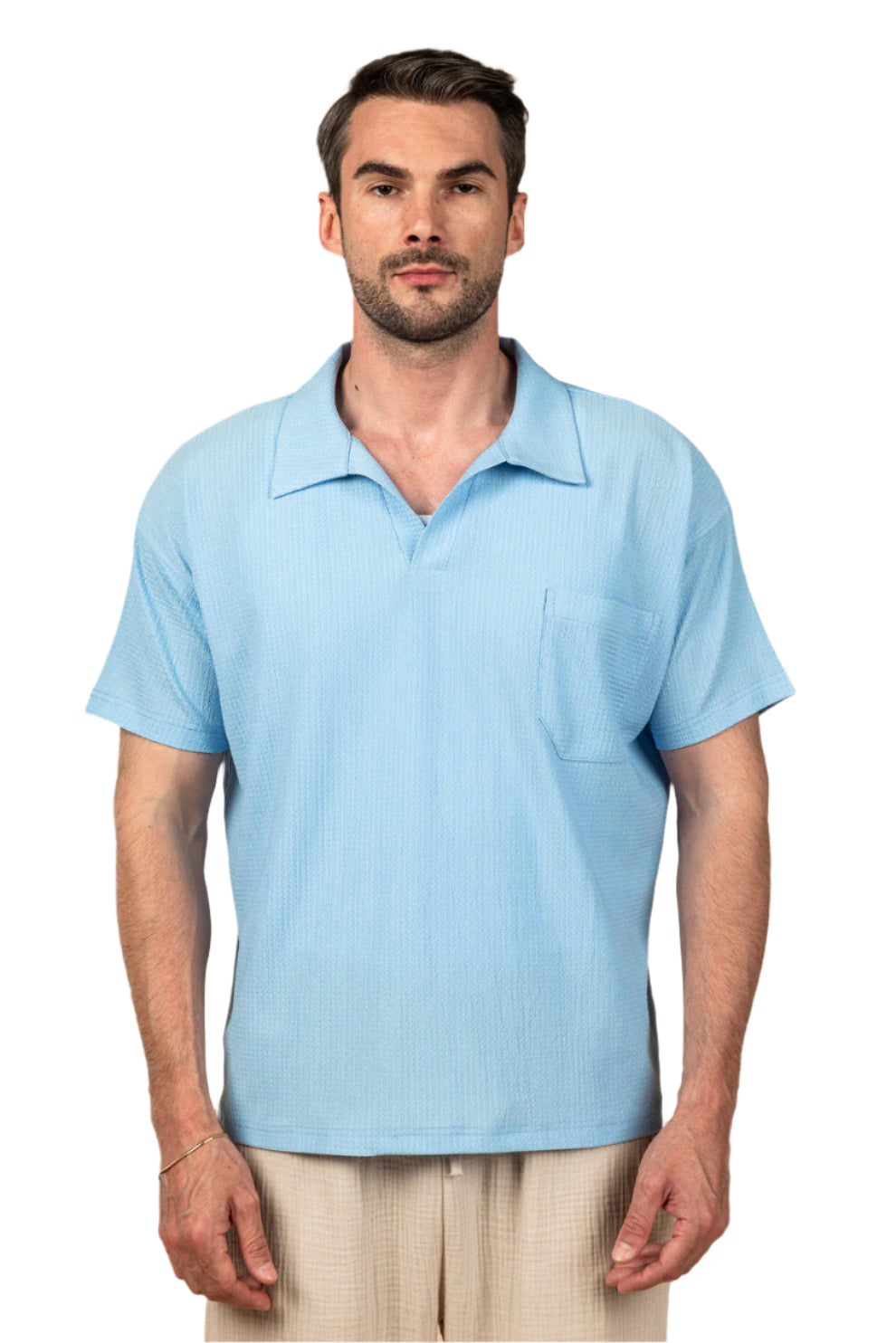 Moon Crushed Boxy Fit Polo Shirt