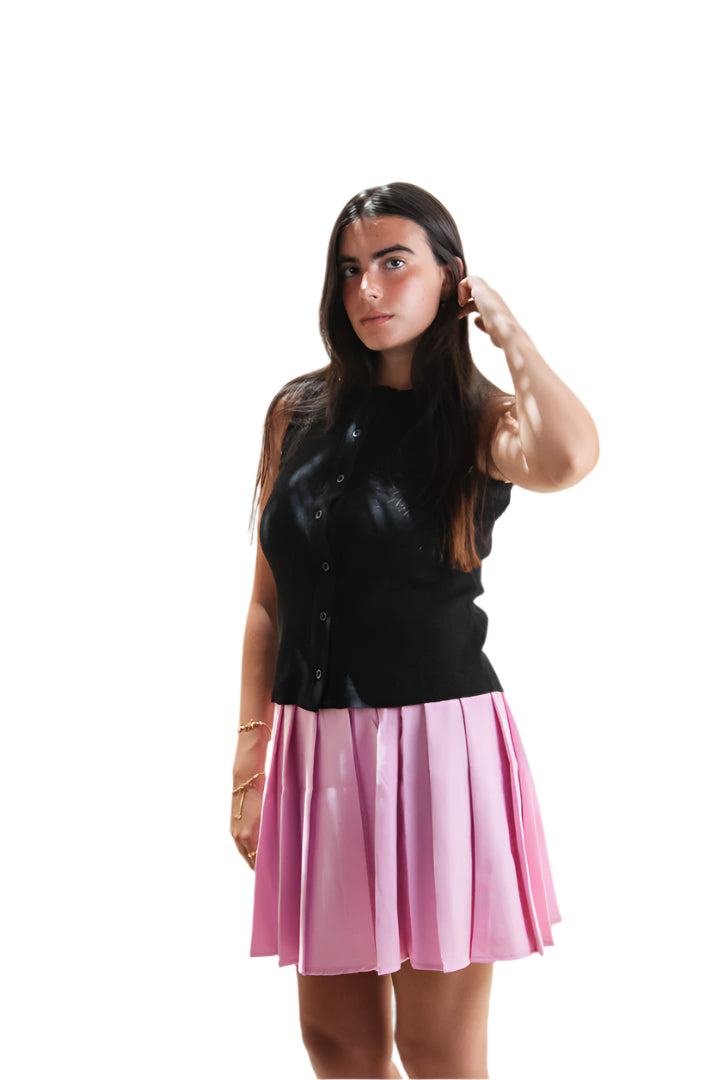 BLACK Sloane button tank