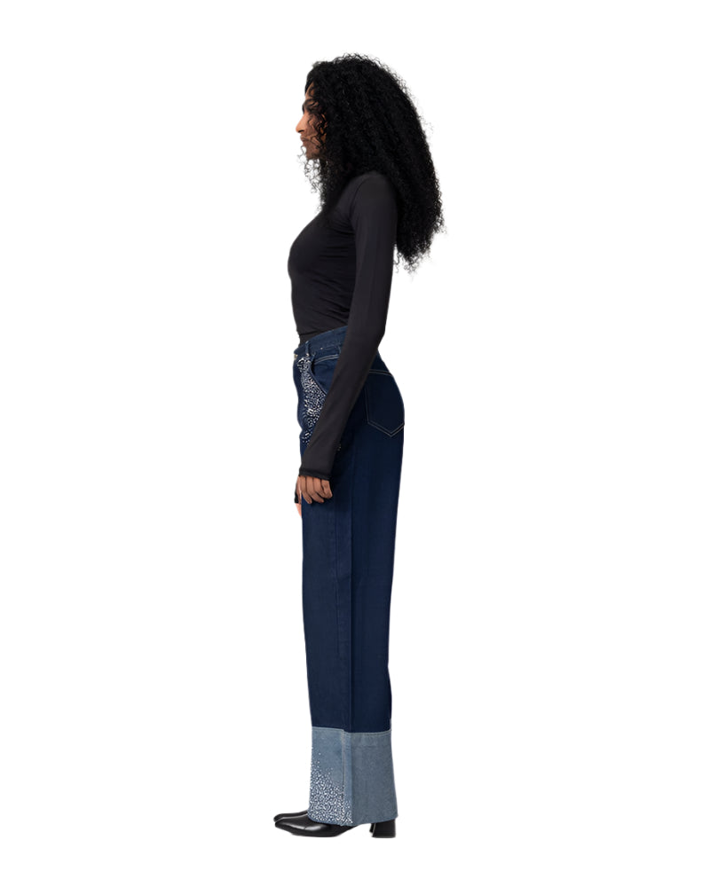 Shimmery Fold-Up Pants