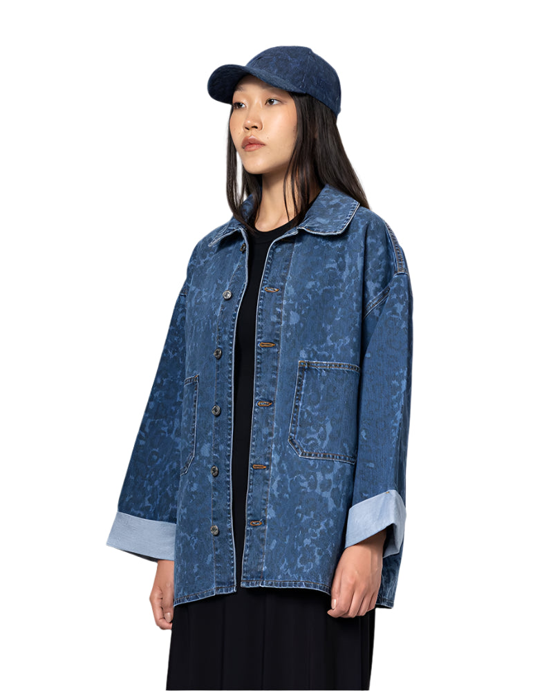 Leopard Denim Jacket