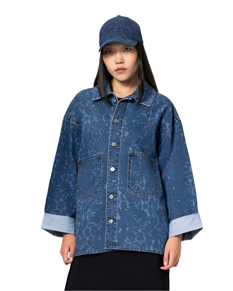 Leopard Denim Jacket