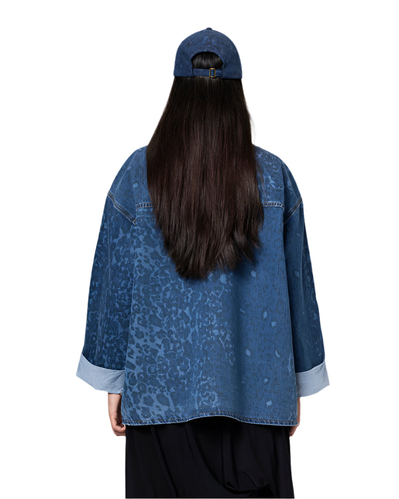 Leopard Denim Jacket