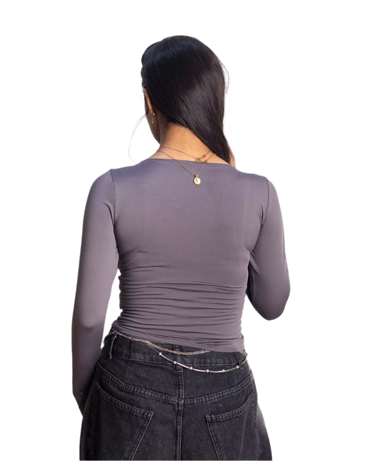 Boat neck long sleeves top