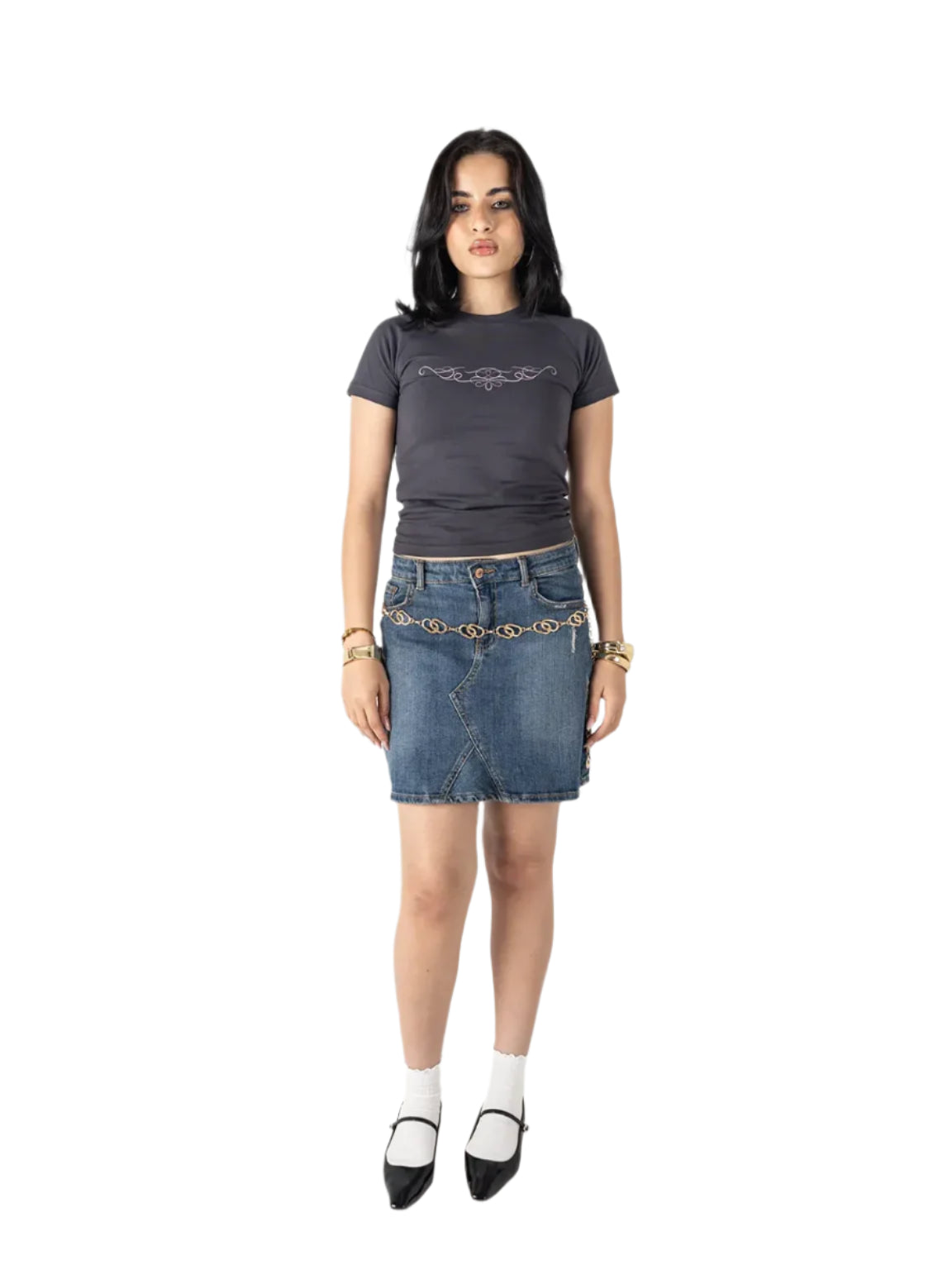 Baby Tee – Charcoal Flame