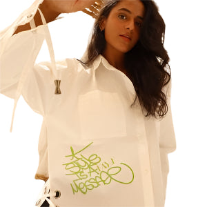 Super C White straps Poplin Shirt