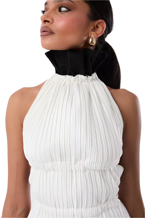 Pleated Collared Top
