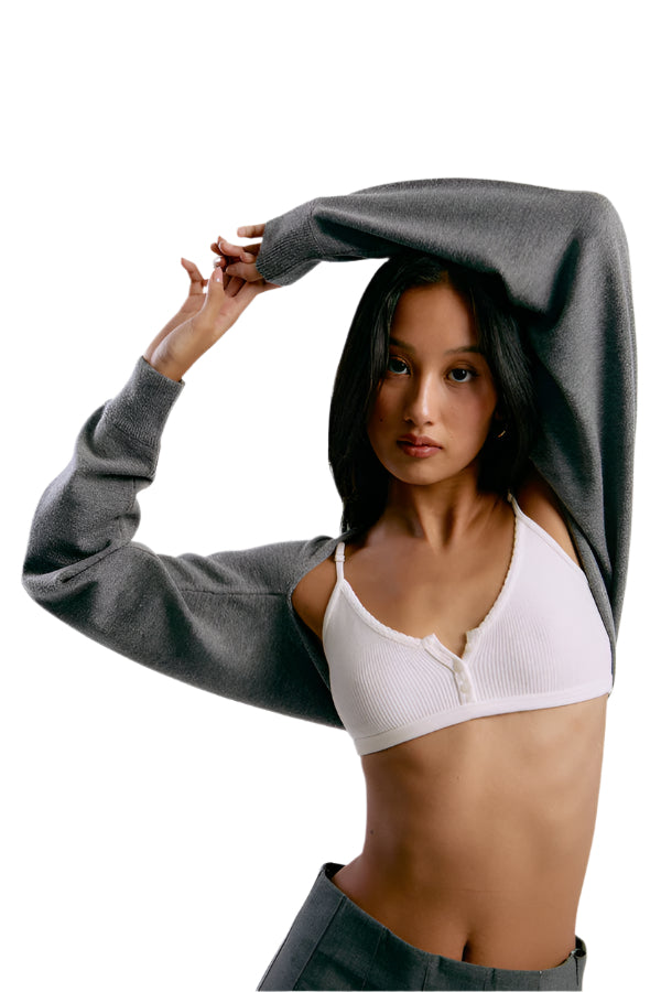 Aurora Warm Embrace Shrug Grey Jacket