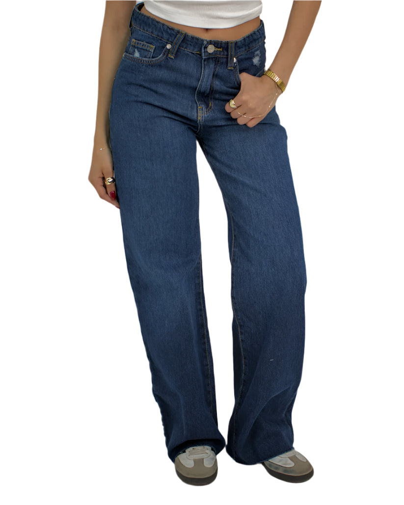 Straight Fit Denim -Dark Blue