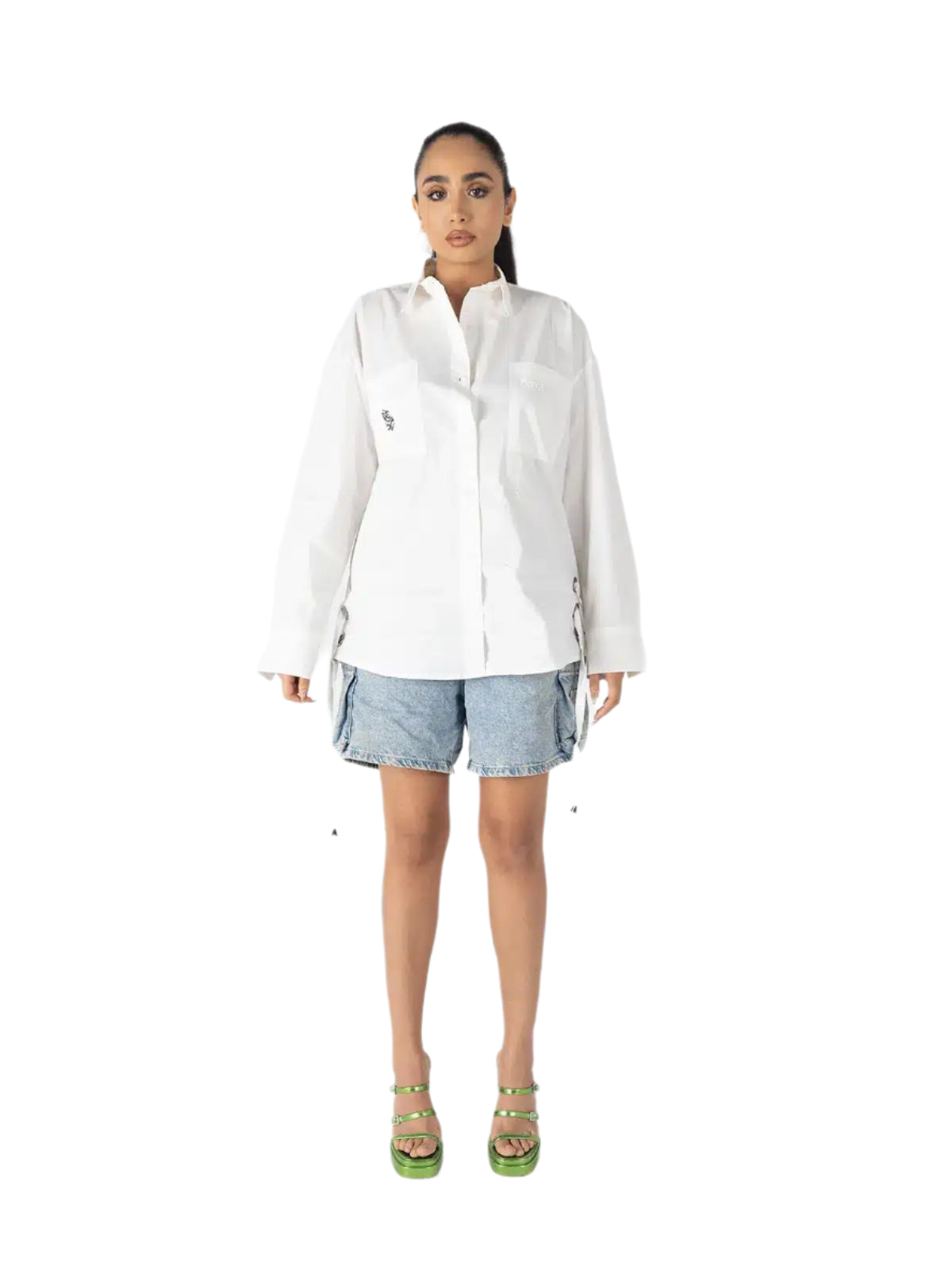 white oversized shirt, cotton calligraphy shirt, Arabic print shirt women