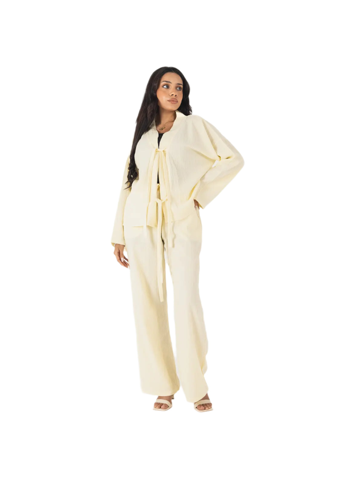 Butter Yellow Textured Co-Ord Set