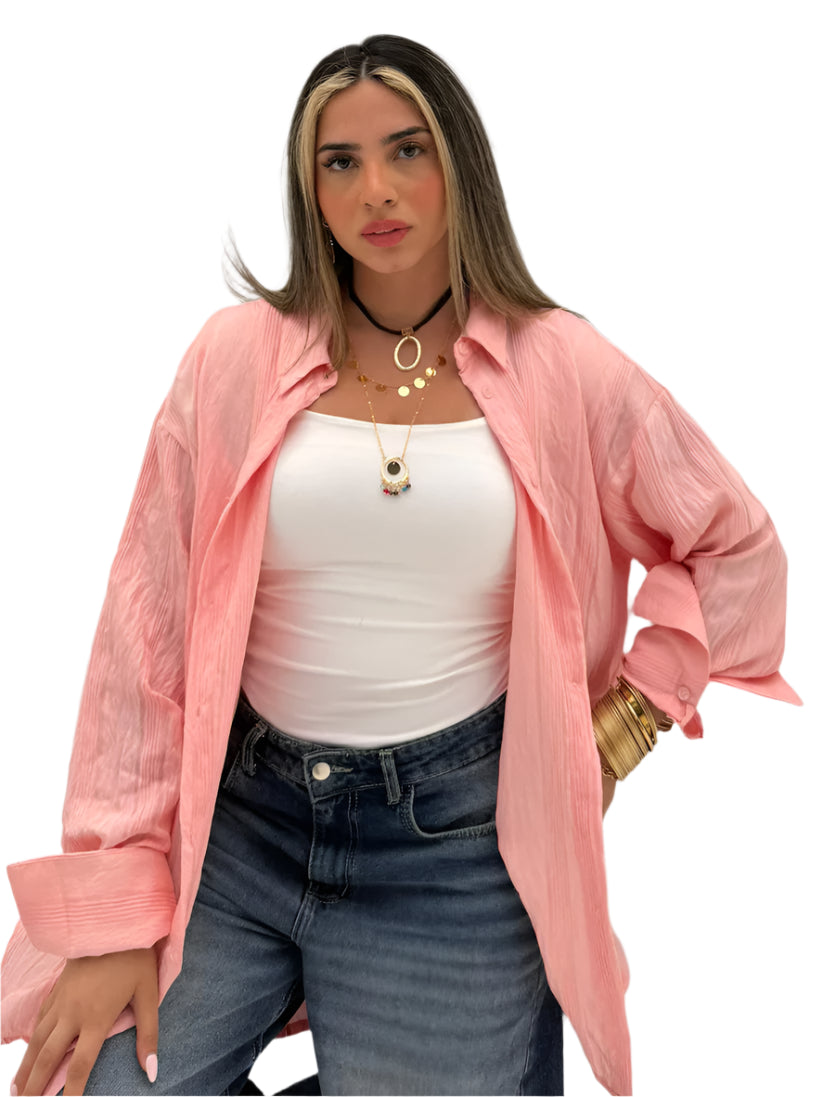 Wide Striped Long Shirt