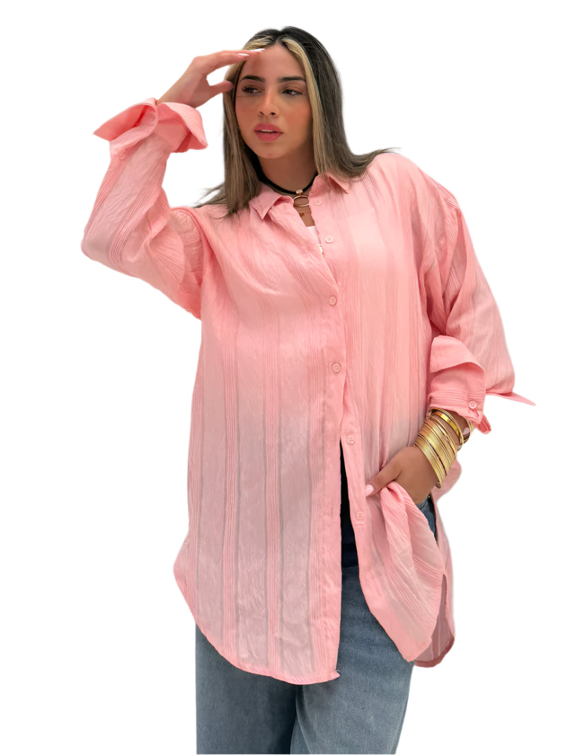 Wide Striped Long Shirt