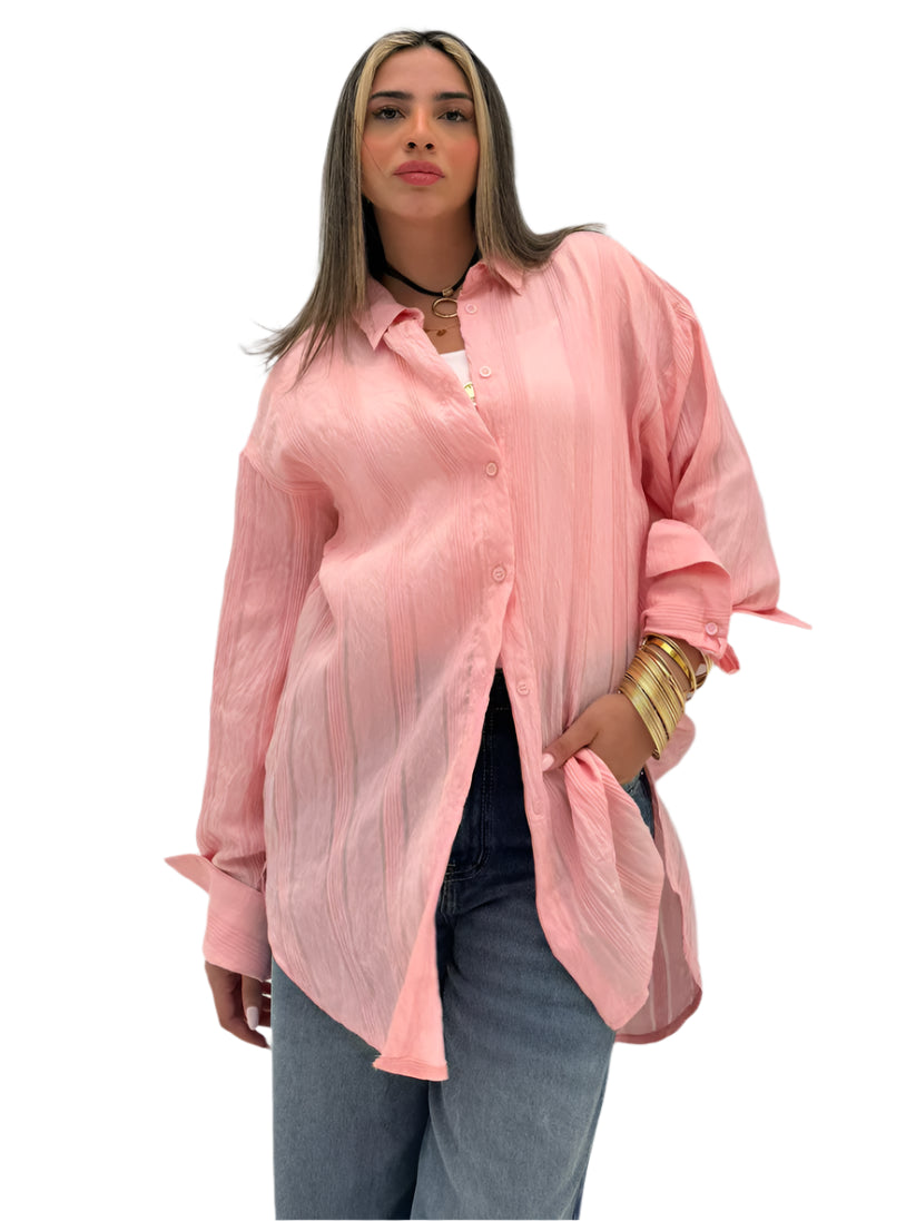 Wide Striped Long Shirt