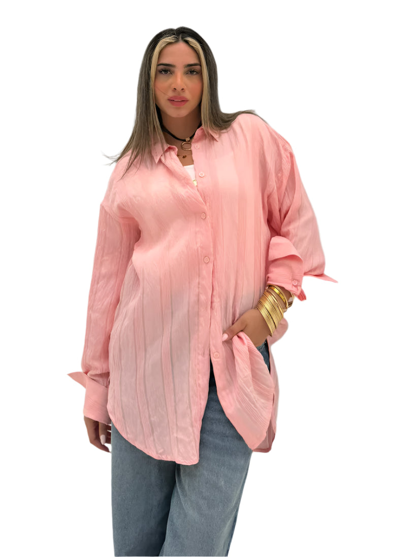 Wide Striped Long Shirt