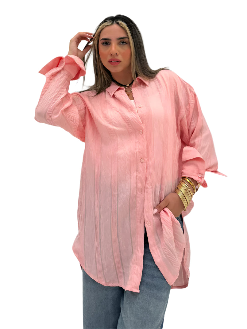 Wide Striped Long Shirt