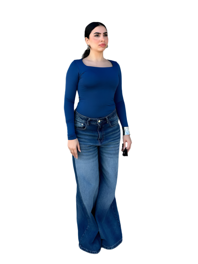 Square Neck Full Sleeve Bodysuit