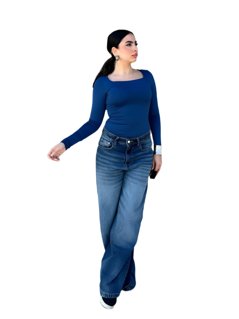 Square Neck Full Sleeve Bodysuit
