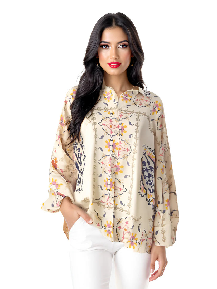 Elegant Printed Blouse