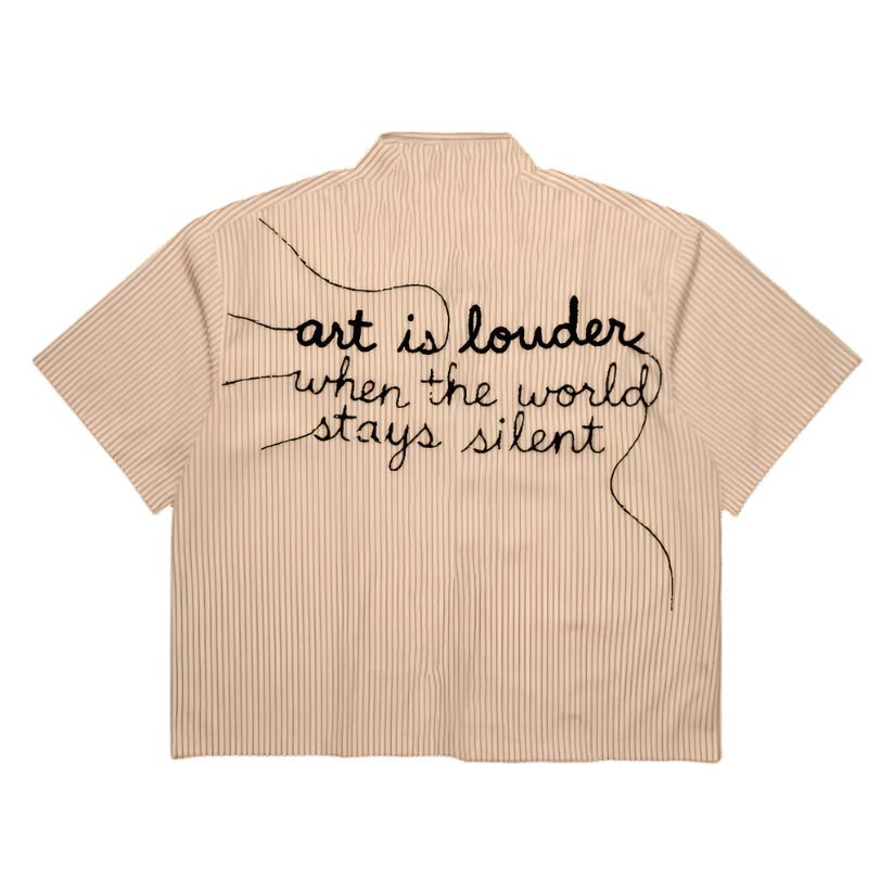 Art Shoulder Shirt - Beige