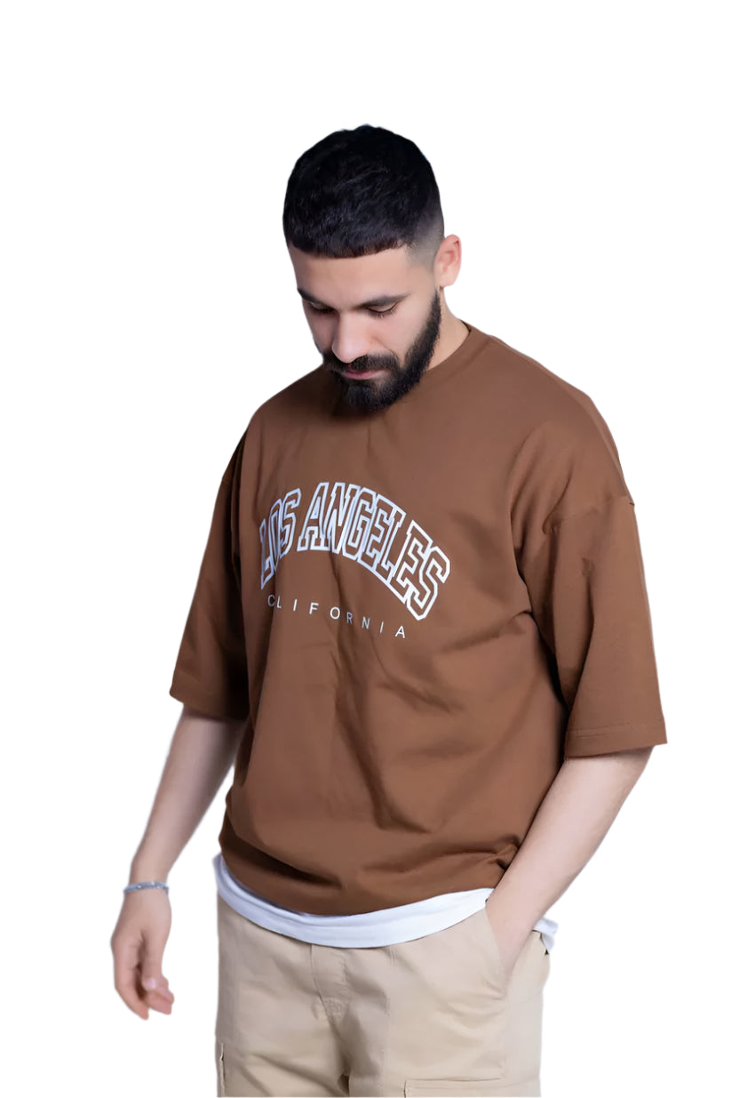 Los Angeles brown t-shirt
