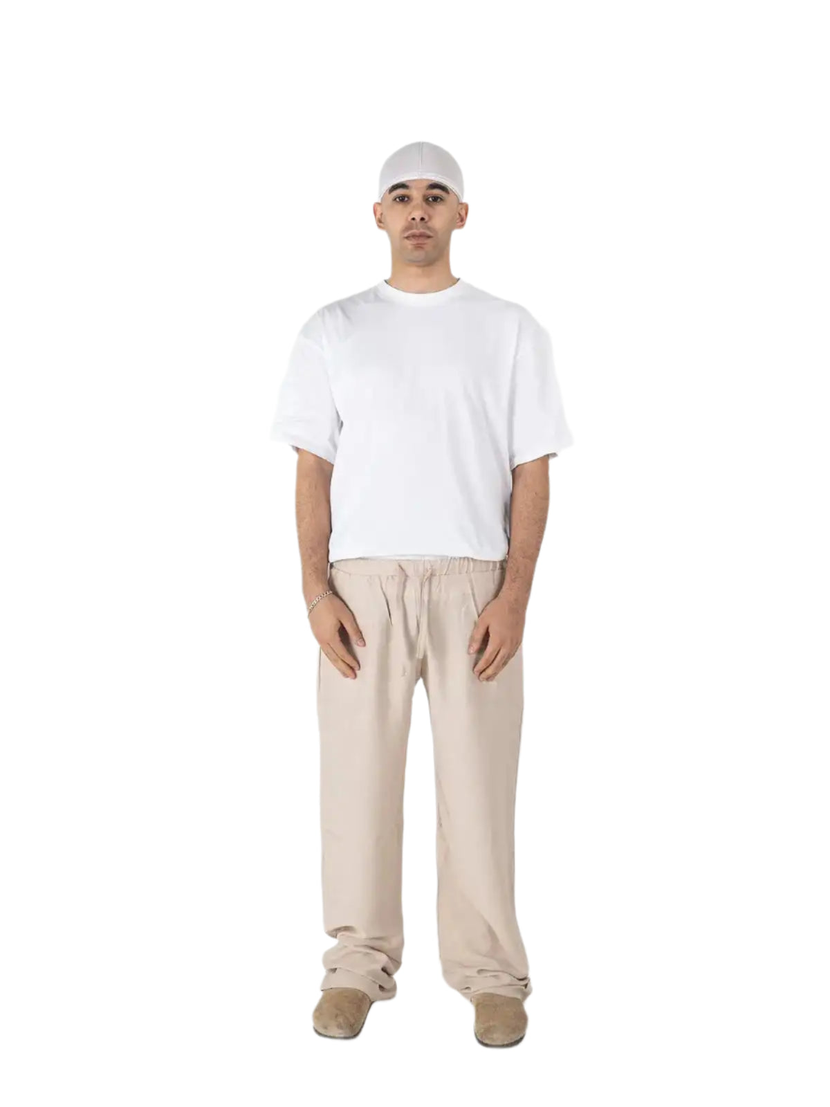 Linen Wide-Leg Pants – Sand