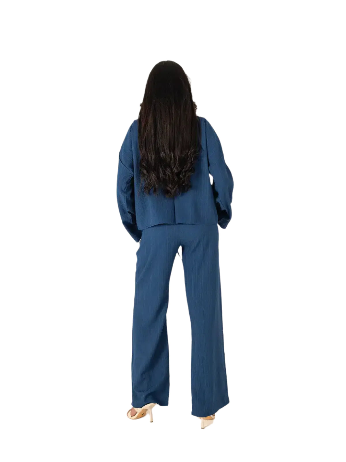 Textured Deep Blue Co-Ord Set