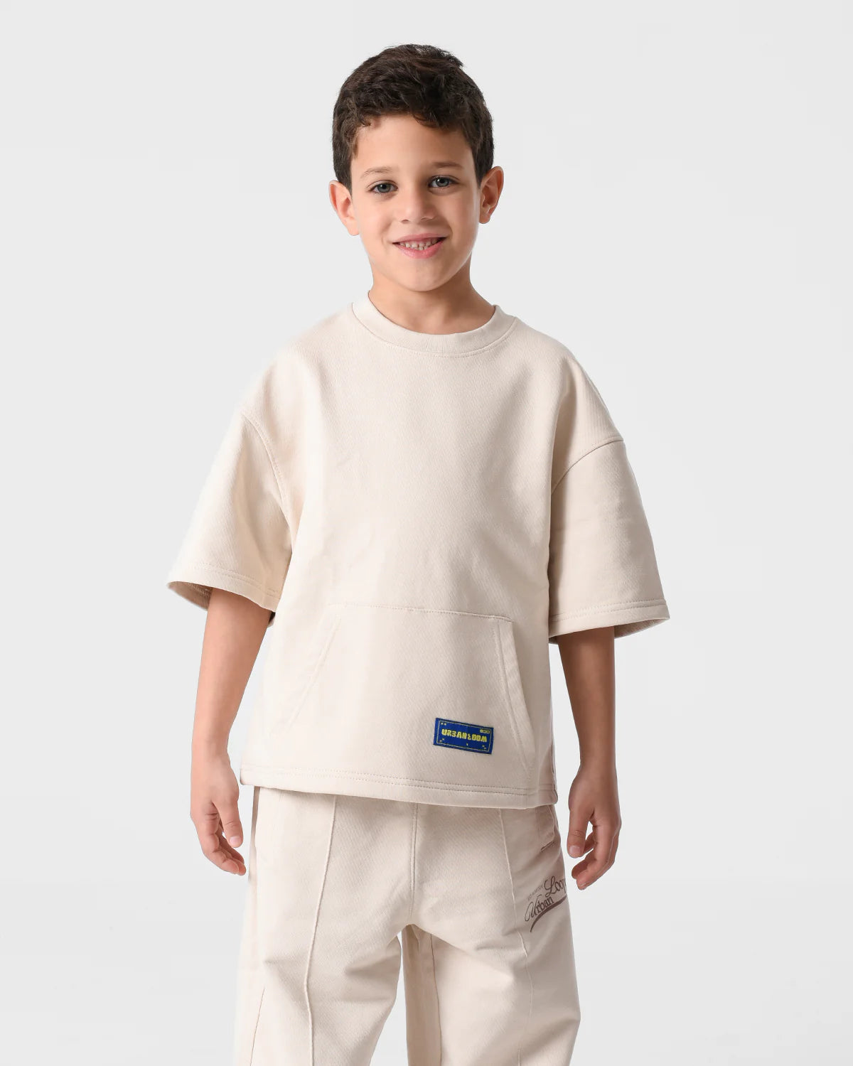 Beige UL Boxy Tee