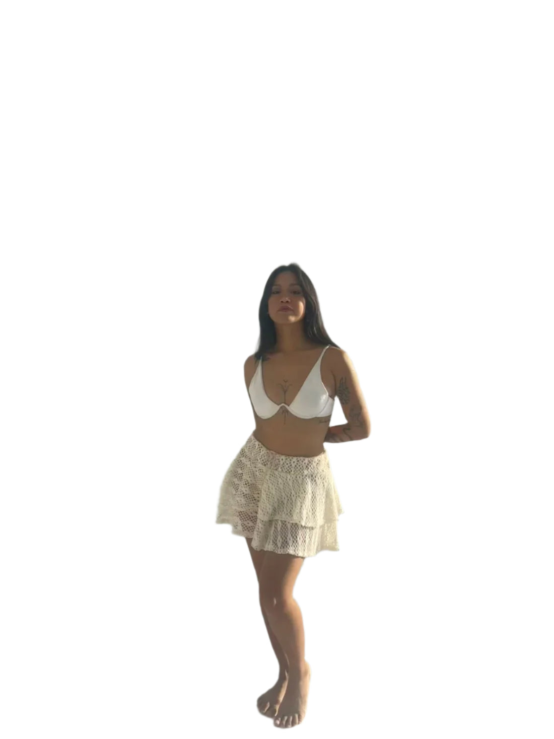 Desert Dunes Ruffle Crochet Skirt