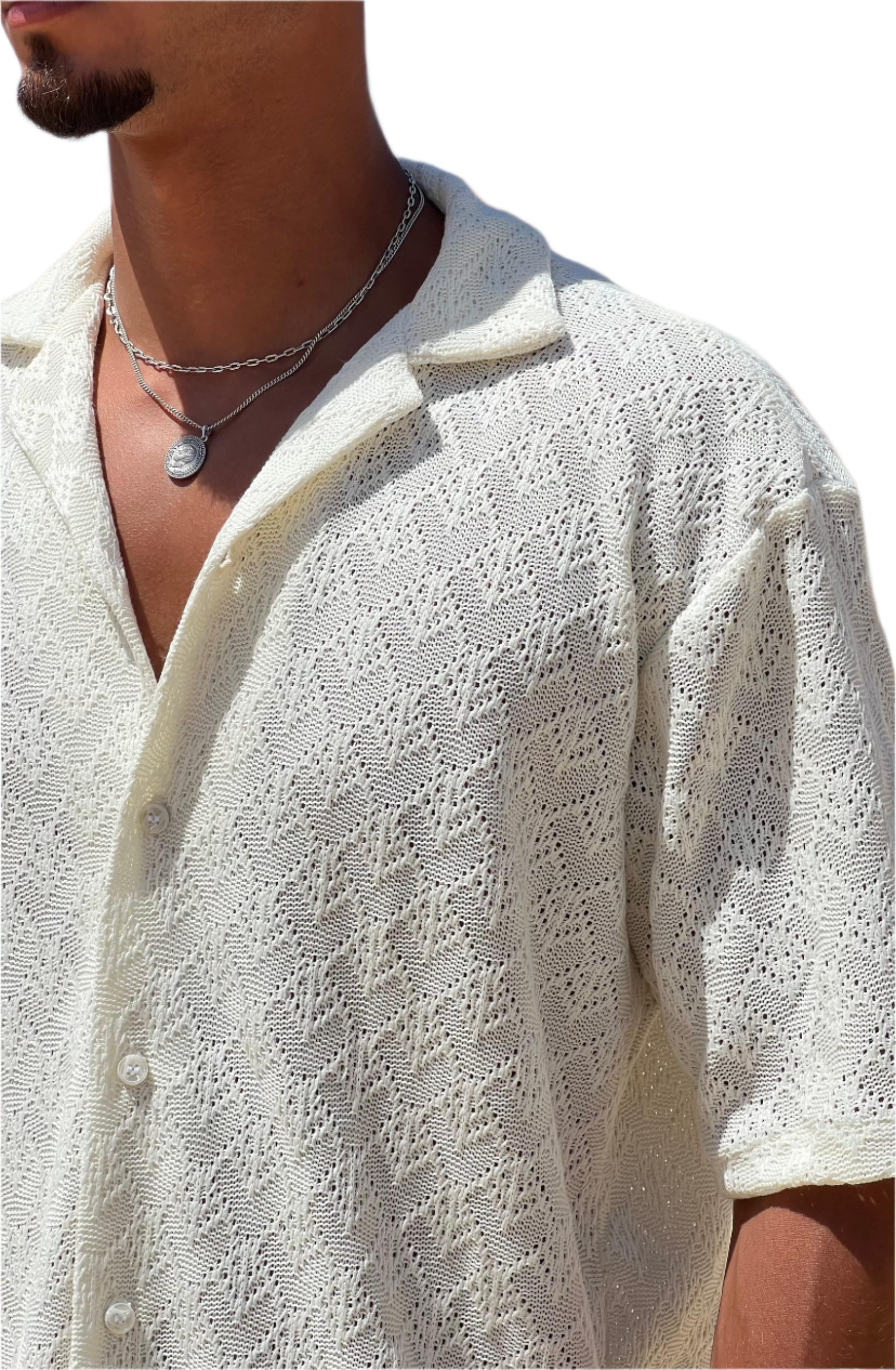 THE CROCHET SHIRT - WHITE