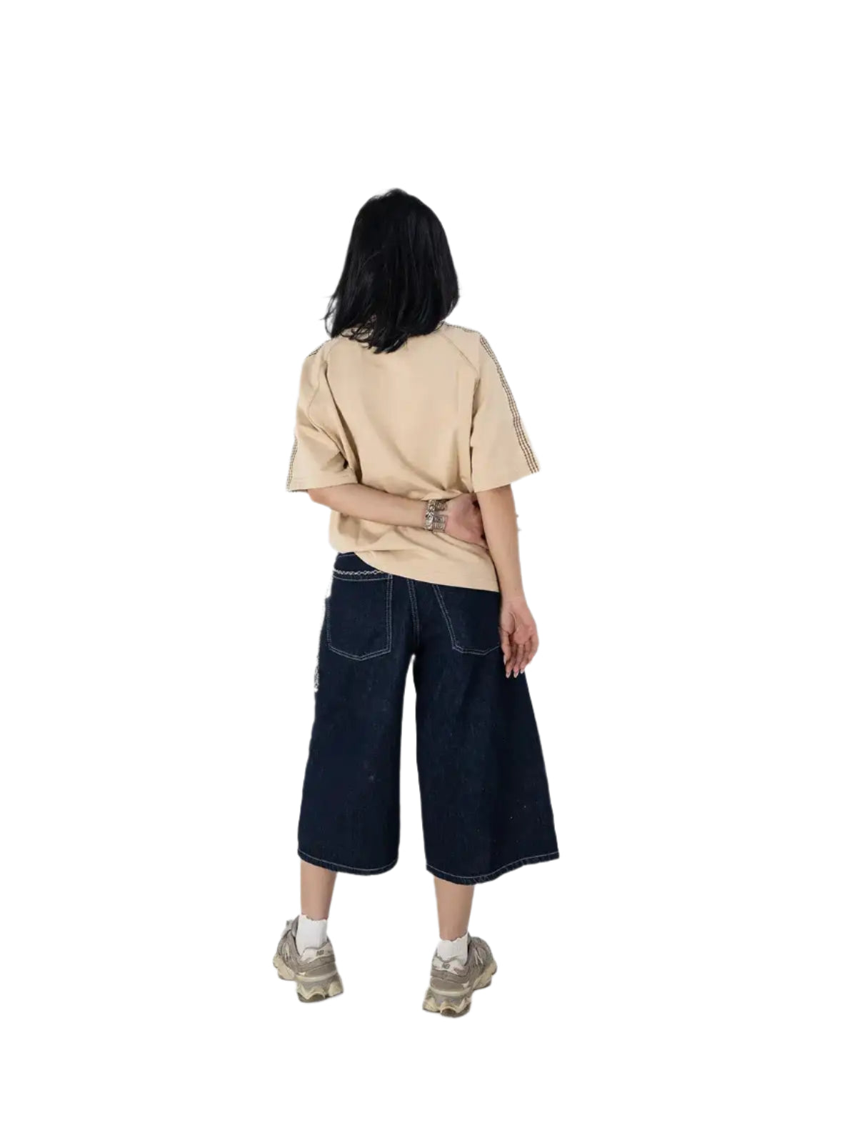 Oversized Logo Tee – Sand Beige