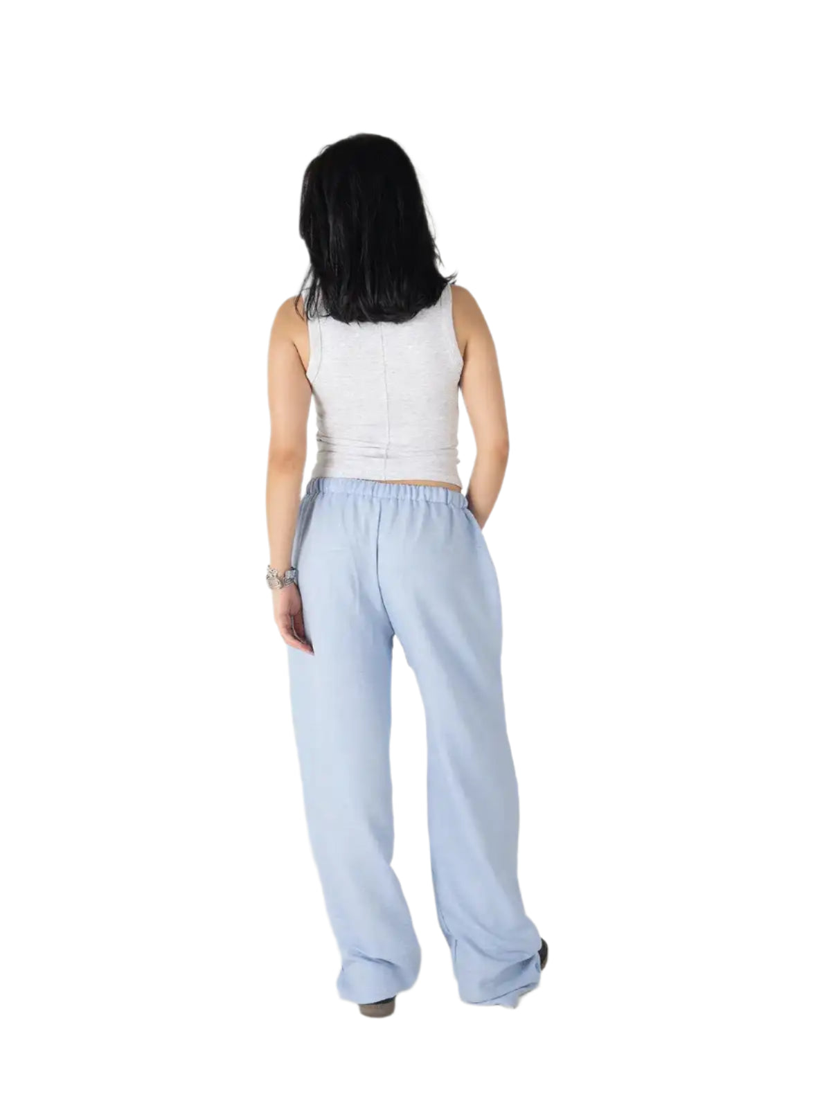 Linen Wide-Leg Pants – Sky Blue