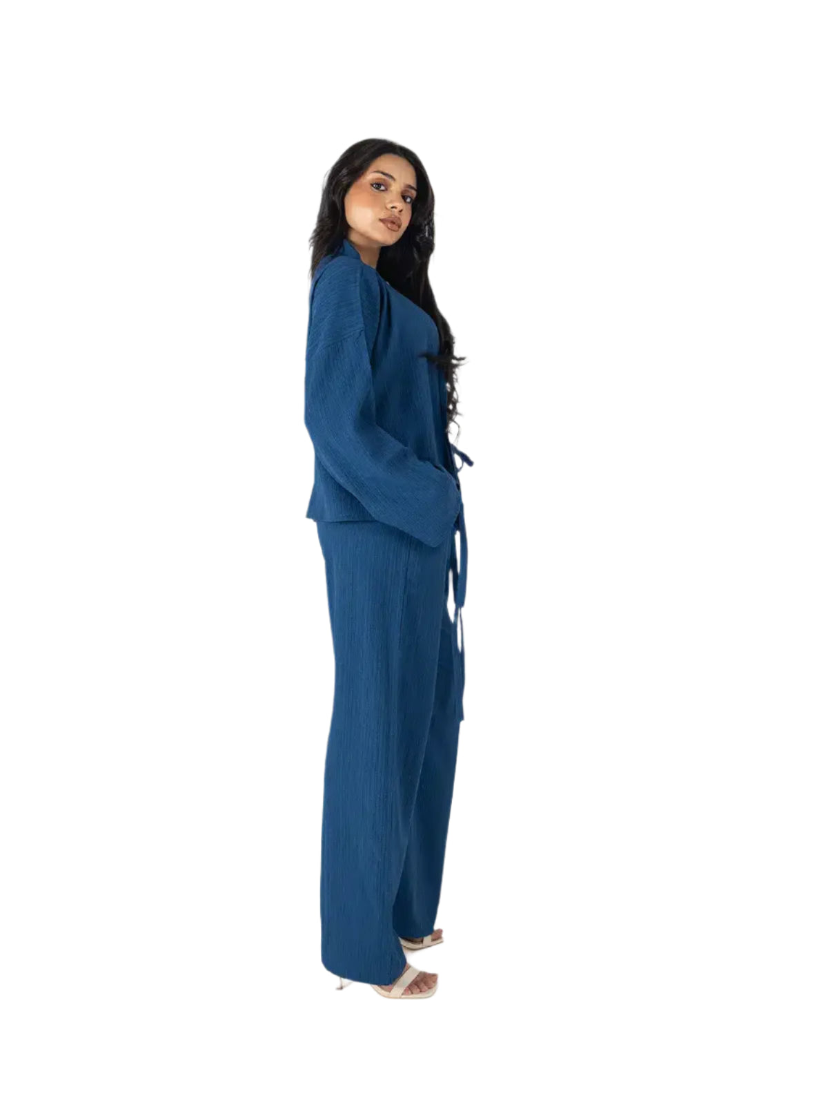 Textured Deep Blue Co-Ord Set