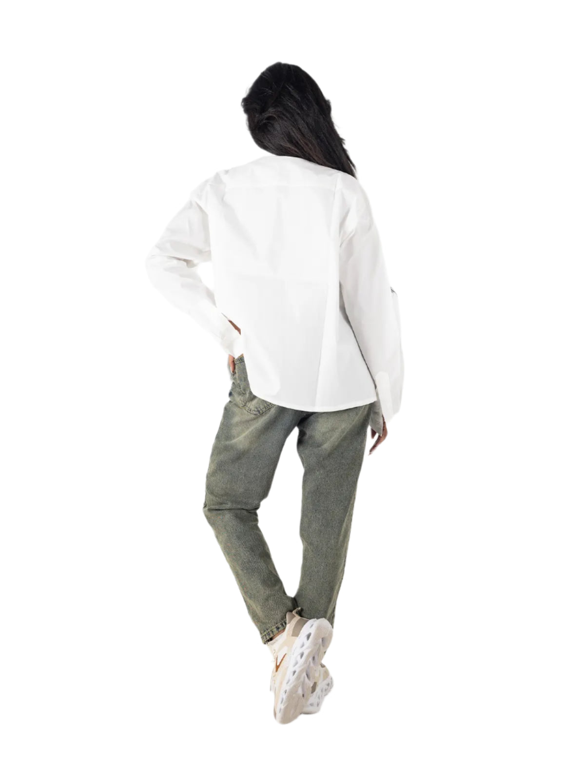 white women oversized , edgy cotton shirt
