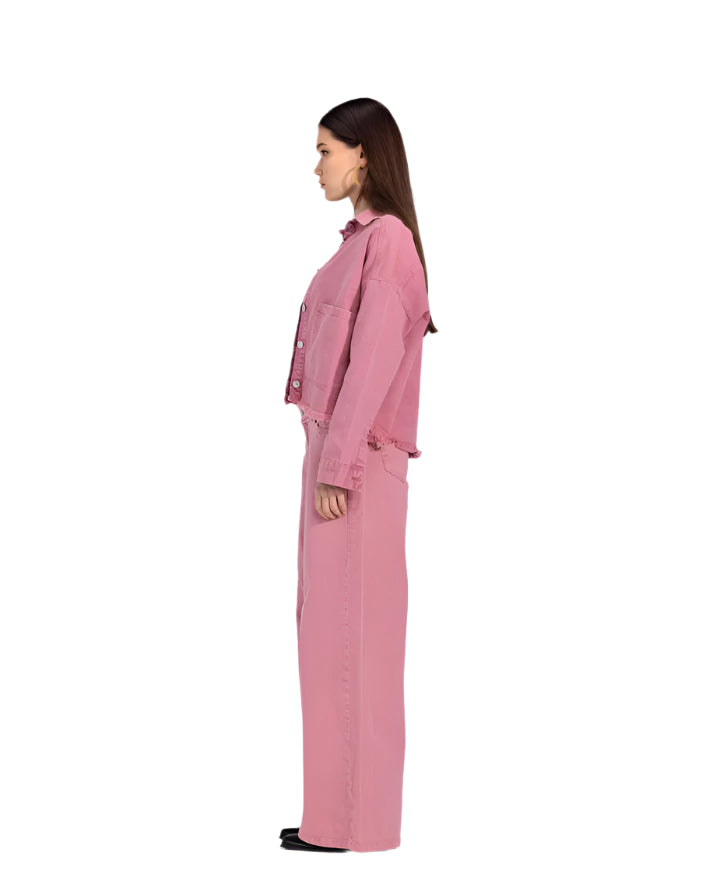 Basic wide-leg pants in cashmere