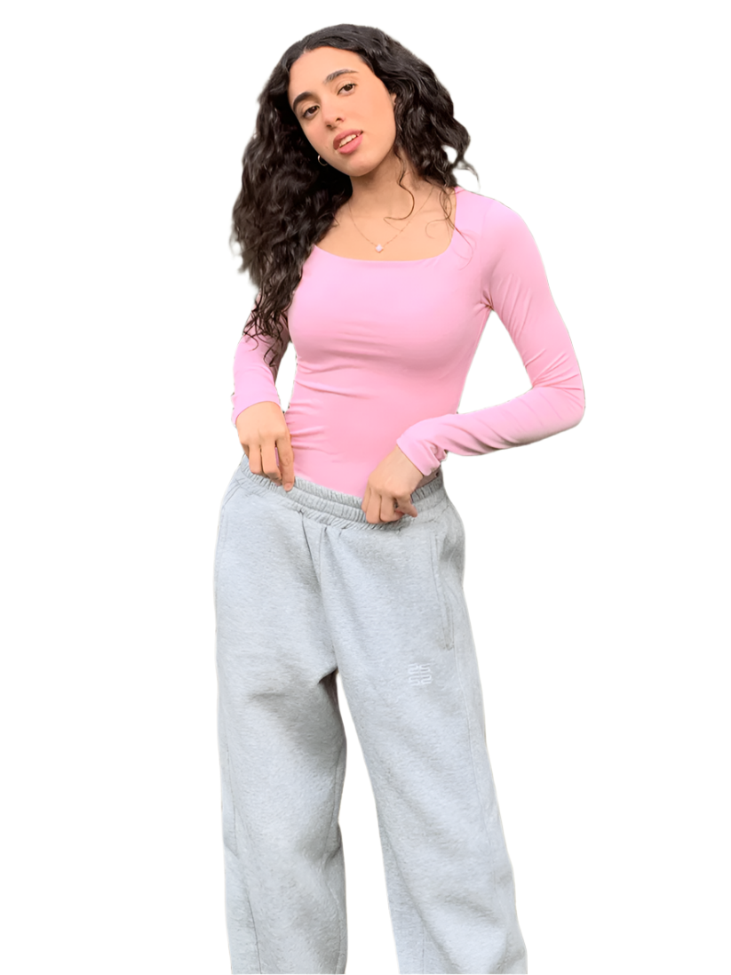 Square Neck Full Sleeve Bodysuit