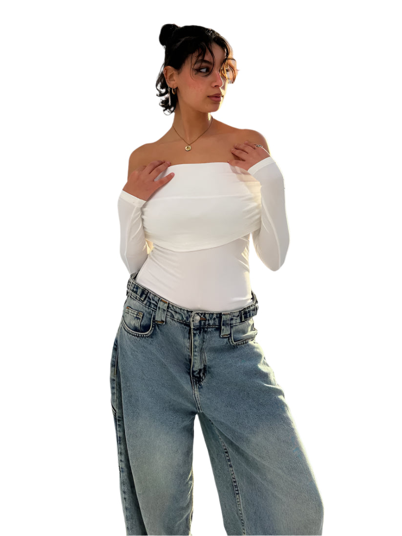 Off-Shoulder Full Sleeve Top
