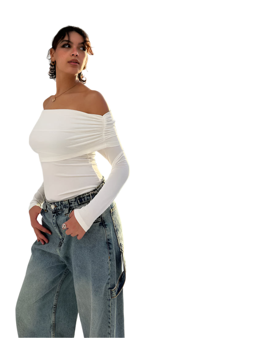 Off-Shoulder Full Sleeve Top